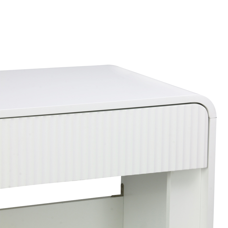Tavolinë konsolë Zaplen pakoworld mdf në ngjyrë të bardhë 110x38x75cm
