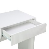 Tavolinë konsolë Zaplen pakoworld mdf në ngjyrë të bardhë 110x38x75cm