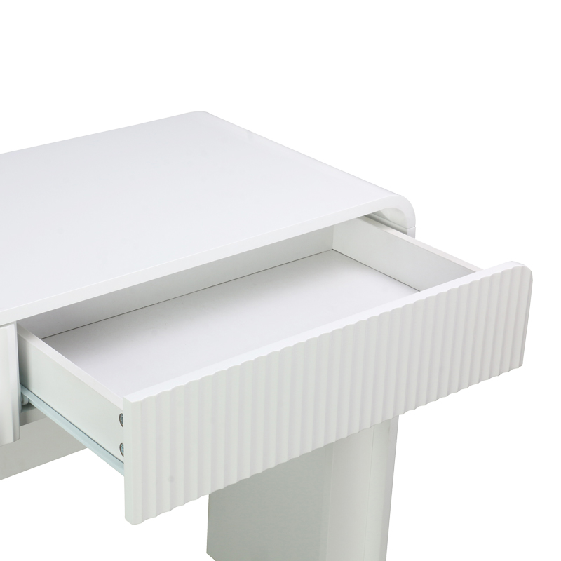 Tavolinë konsolë Zaplen pakoworld mdf në ngjyrë të bardhë 110x38x75cm