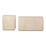 Set tavolinash kafeje 2 copë Sandu pakoworld mdf me pamje travertini