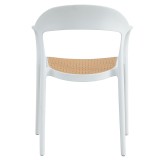 Fotel Ember pakoworld me mbrojtje UV PP bezhë-e bardhë 52.5x56.5x81cm