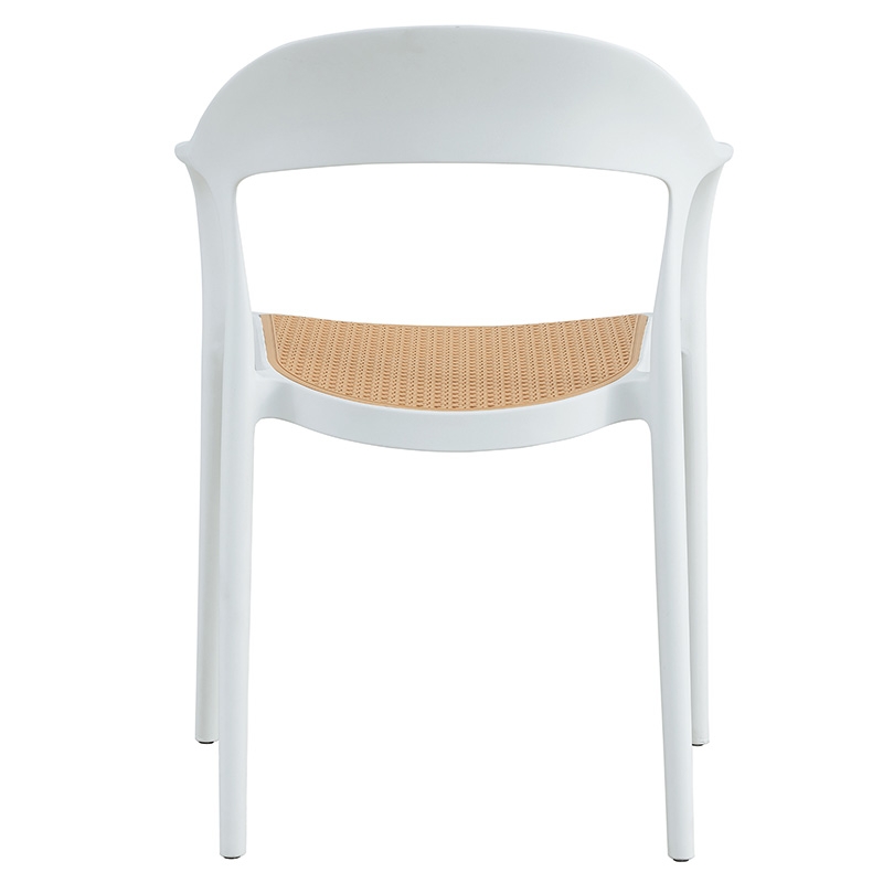 Fotel Ember pakoworld me mbrojtje UV PP bezhë-e bardhë 52.5x56.5x81cm
