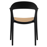 Fotel Ember pakoworld me mbrojtje UV PP bezhë-e zezë 52.5x56.5x81cm
