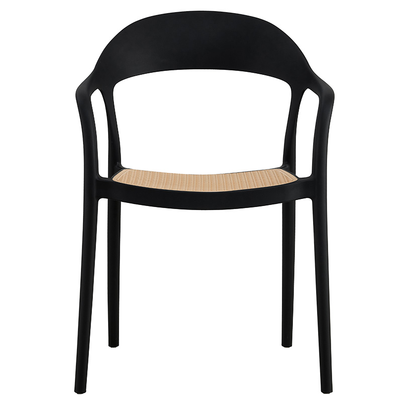 Fotel Ember pakoworld me mbrojtje UV PP bezhë-e zezë 52.5x56.5x81cm