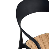 Fotel Ember pakoworld me mbrojtje UV PP bezhë-e zezë 52.5x56.5x81cm
