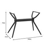 Tavolinë bash Herno pakoworld pp e bardhë 106x61x73cm
