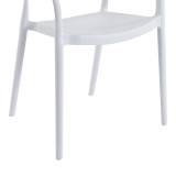 Fotel i palosshëm Ankara pakoworld pp në ngjyrë të bardhë dhe rattan pe në ngjyrë natyrale 54x55.5x77cm