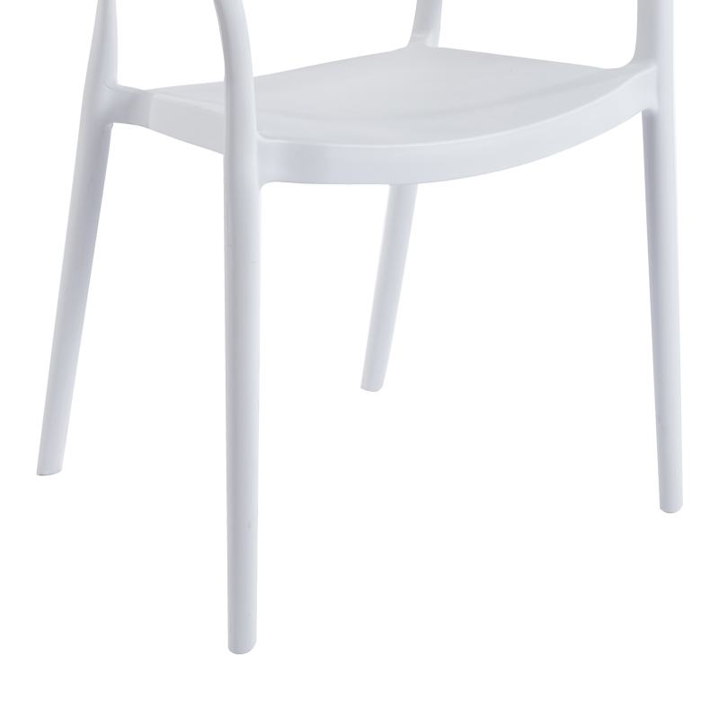 Fotel i palosshëm Ankara pakoworld pp në ngjyrë të bardhë dhe rattan pe në ngjyrë natyrale 54x55.5x77cm