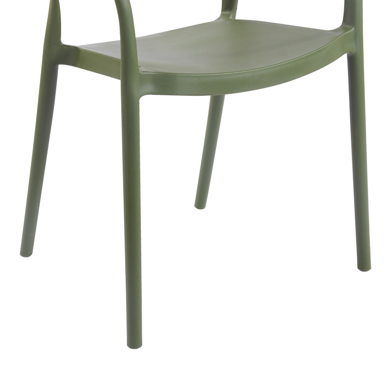 Fotel i grumbullueshëm Ankara pakoworld pp në ngjyrë jeshile ulliri dhe rattan pe në ngjyrë natyrale 54x55.5x77cm