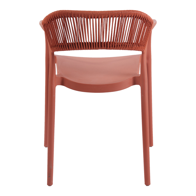 Fotel i palosshëm Ankara pakoworld pp në ngjyrë terrakote pe rattan 54x55.5x77cm