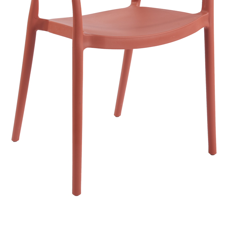 Fotel i palosshëm Ankara pakoworld pp në ngjyrë terrakote pe rattan 54x55.5x77cm