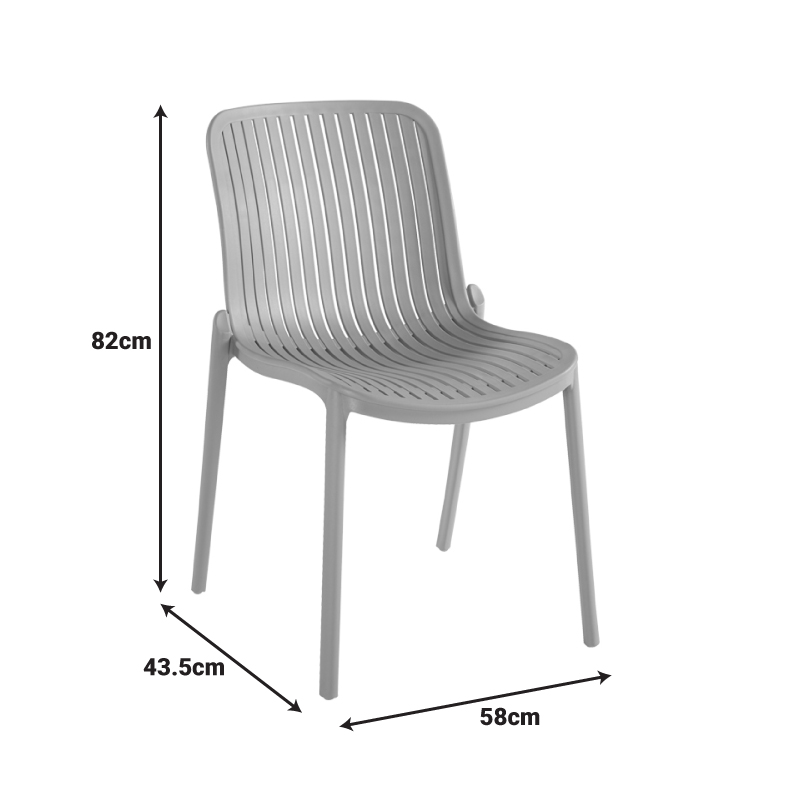 Karrige e palosshme Teragi pakoworld pp me mbrojtje UV antracit 58x43.5x82cm