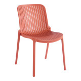 Karrige e palosshme Teragi pakoworld pp me mbrojtje UV terrakote 58x43.5x82cm