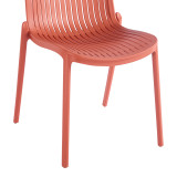 Karrige e palosshme Teragi pakoworld pp me mbrojtje UV terrakote 58x43.5x82cm