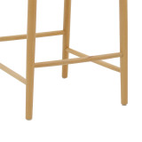 Stol bari Wishbone pakoworld dru ahu natyral-litar natyral 53x54x107cm