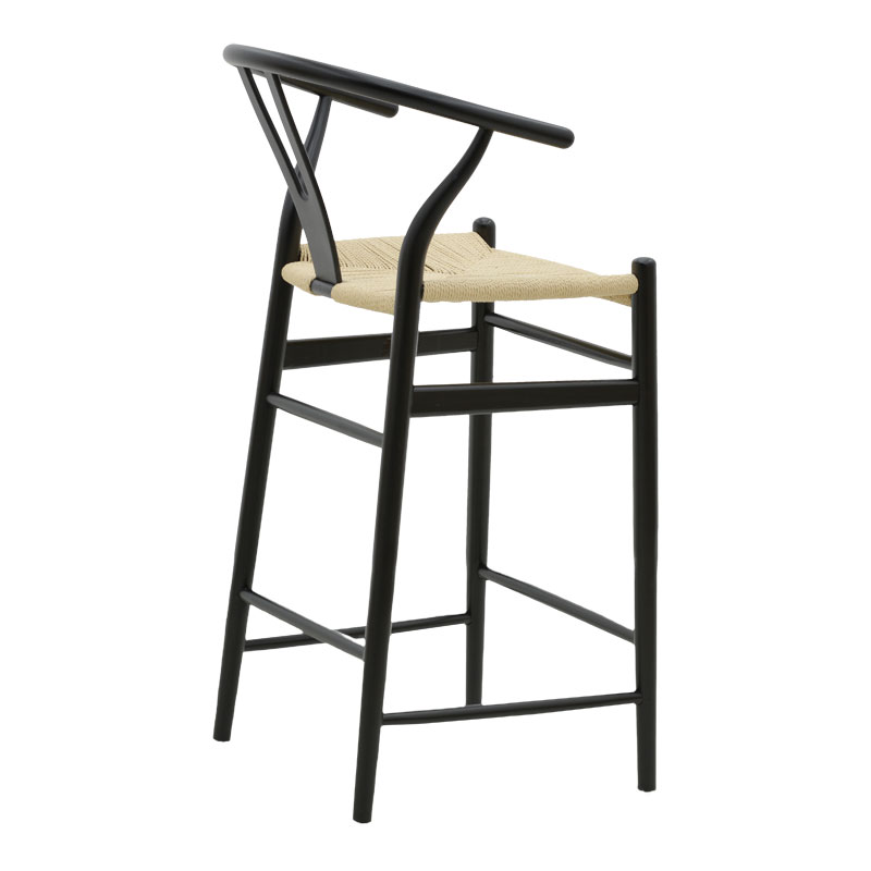 Stol bari Wishbone pakoworld dru ahu i zi-litar natyral 53x54x107cm