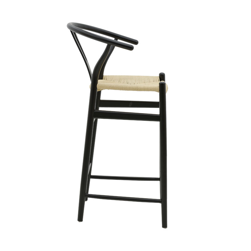 Stol bari Wishbone pakoworld dru ahu i zi-litar natyral 53x54x107cm