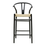 Stol bari Wishbone pakoworld dru ahu i zi-litar natyral 53x54x107cm