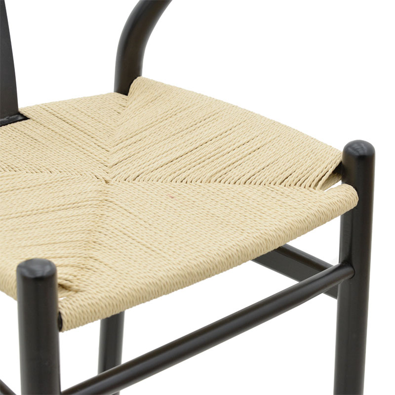 Stol bari Wishbone pakoworld dru ahu i zi-litar natyral 53x54x107cm