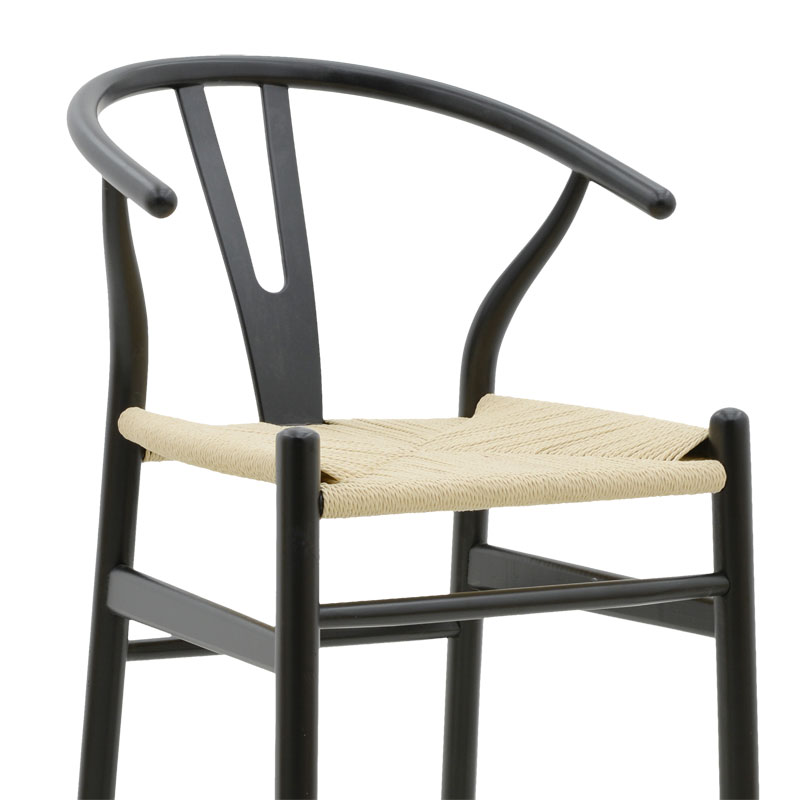 Stol bari Wishbone pakoworld dru ahu i zi-litar natyral 53x54x107cm