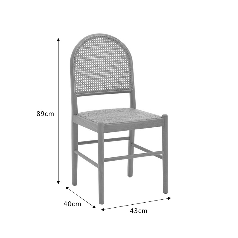 Karrige Alessia pakoworld dru ahu natyral-rattan natyral 43x44x89cm