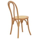 Karrige e palosshme Vienna Azhel pakoworld dru ahu natyral-ndenjëse rattan natyral 41x50x89cm