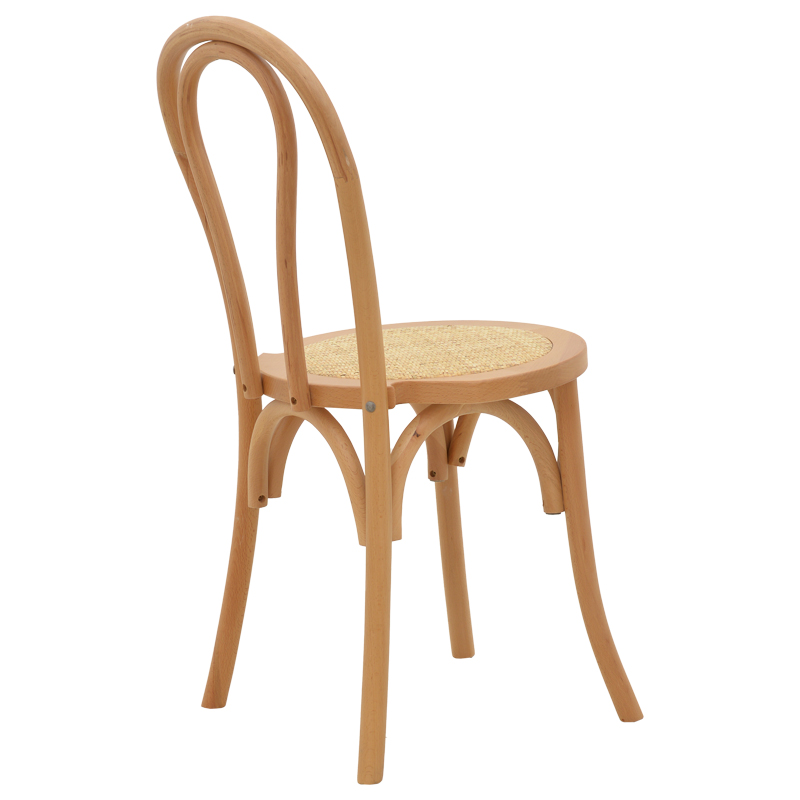 Karrige e palosshme Vienna Azhel pakoworld dru ahu natyral-ndenjëse rattan natyral 41x50x89cm
