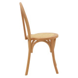 Karrige e palosshme Vienna Azhel pakoworld dru ahu natyral-ndenjëse rattan natyral 41x50x89cm