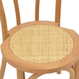 Karrige e palosshme Vienna Azhel pakoworld dru ahu natyral-ndenjëse rattan natyral 41x50x89cm