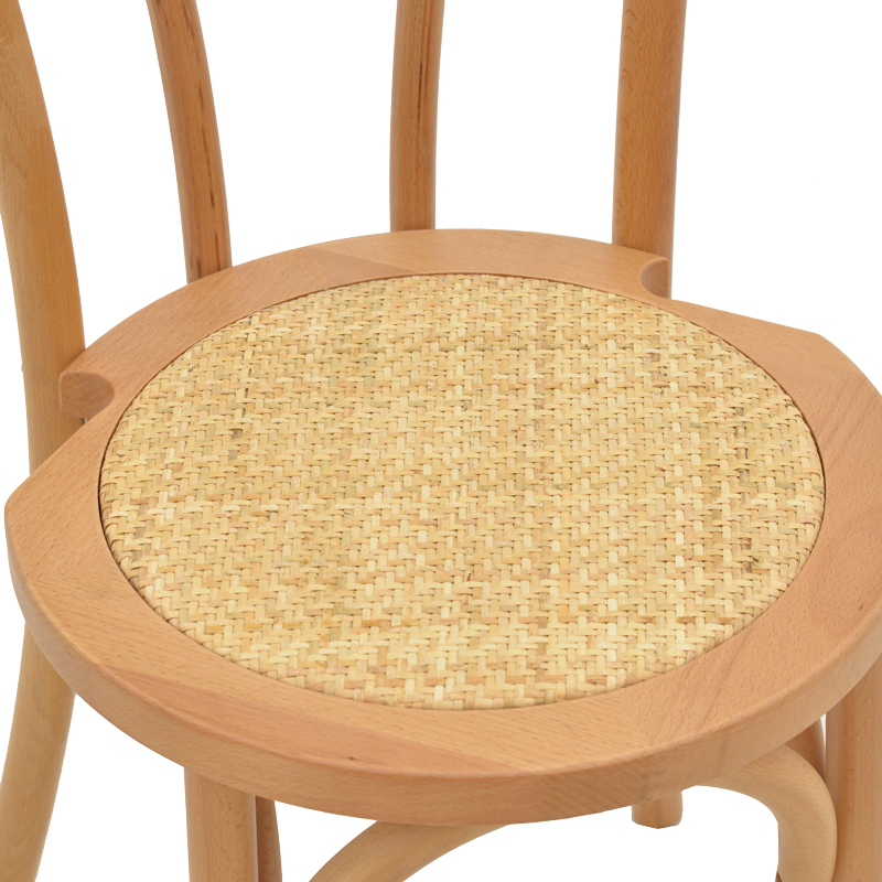 Karrige e palosshme Vienna Azhel pakoworld dru ahu natyral-ndenjëse rattan natyral 41x50x89cm