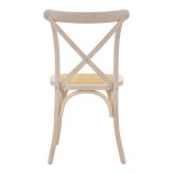Karrige Dylon pakoworld e palosshme dru ahu i larë me të bardhë-rattan ndenjëse natyrale 48x52x89cm