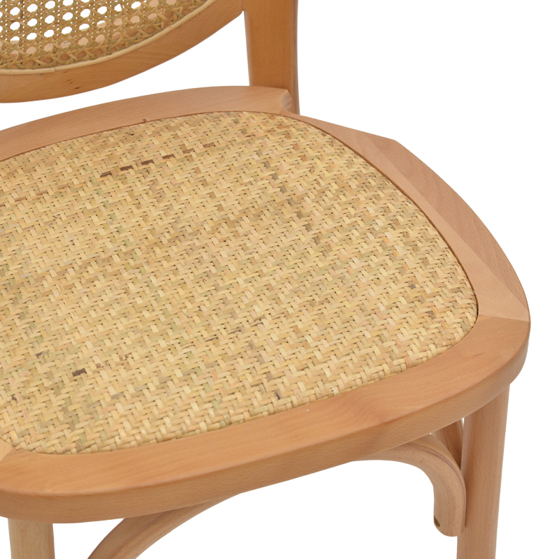 Karrige e palosshme Camil pakoworld dru ahu natyral-rattan natyral 45x50x94cm