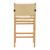 Stol bar Julien pakoworld dru druri natyral-natyral-litar i zi 45x46x95cm
