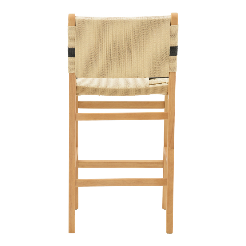 Stol bar Julien pakoworld dru druri natyral-natyral-litar i zi 45x46x95cm