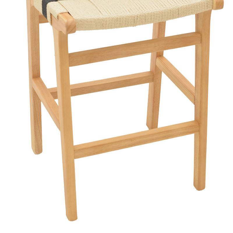 Stol bar Julien pakoworld dru druri natyral-natyral-litar i zi 45x46x95cm