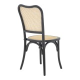 Karrige e palosshme Zozele pakoworld rrethim natyral PE-dru toon i zi 45x51x88cm