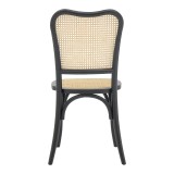 Karrige e palosshme Zozele pakoworld rrethim natyral PE-dru toon i zi 45x51x88cm