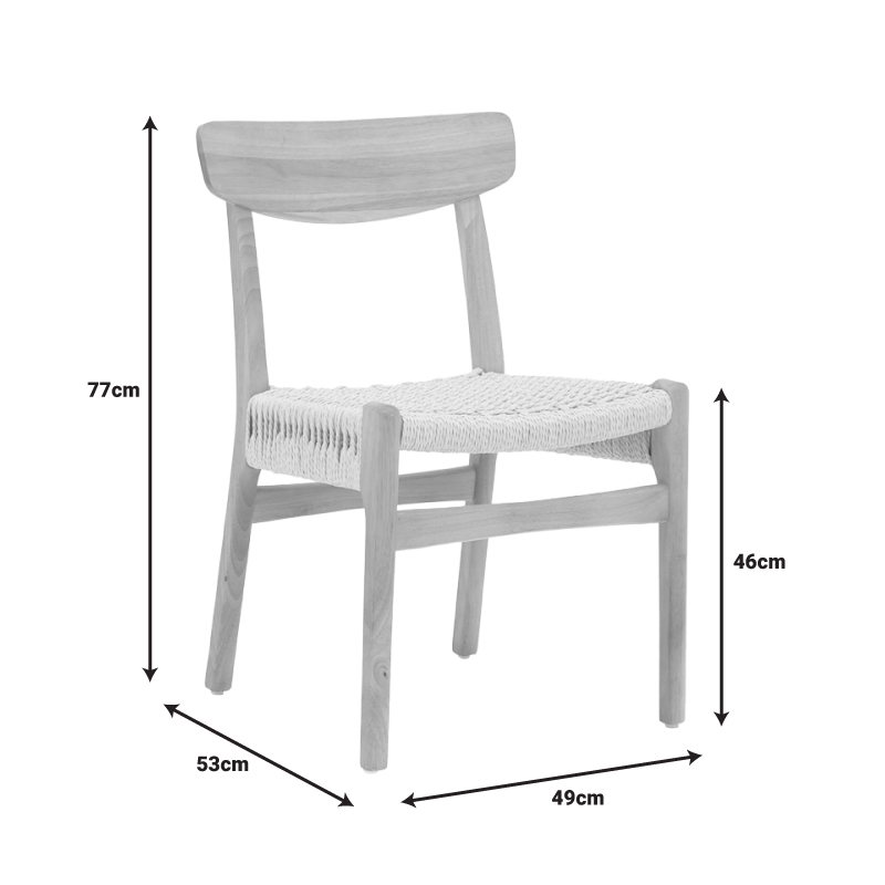 Karrige Eaprine pakoworld litar natyral-dru gome 49x53x77cm
