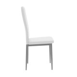 Karrige Parker pakoworld metal-PU e bardhë-këmbë antracit 42x48x98cm