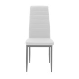 Karrige Parker pakoworld metal-PU e bardhë-këmbë antracit 42x48x98cm