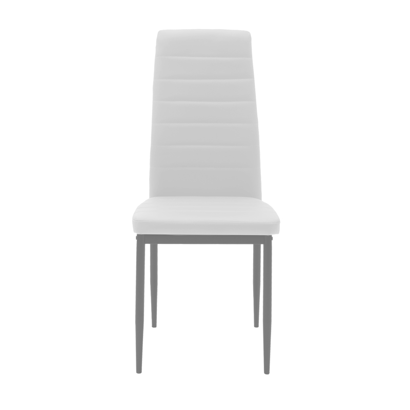 Karrige Parker pakoworld metal-PU e bardhë-këmbë antracit 42x48x98cm