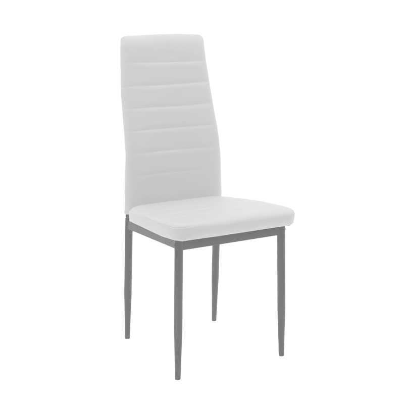 Karrige Parker pakoworld metal-PU e bardhë-këmbë antracit 42x48x98cm
