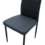 Karrige Parker pakoworld PU antracit-këmbë e zezë 42x48x98cm