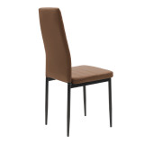 Karrige Parker pakoworld PU kafe-këmbë e zezë 42x48x98cm