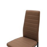 Karrige Parker pakoworld PU kafe-këmbë e zezë 42x48x98cm