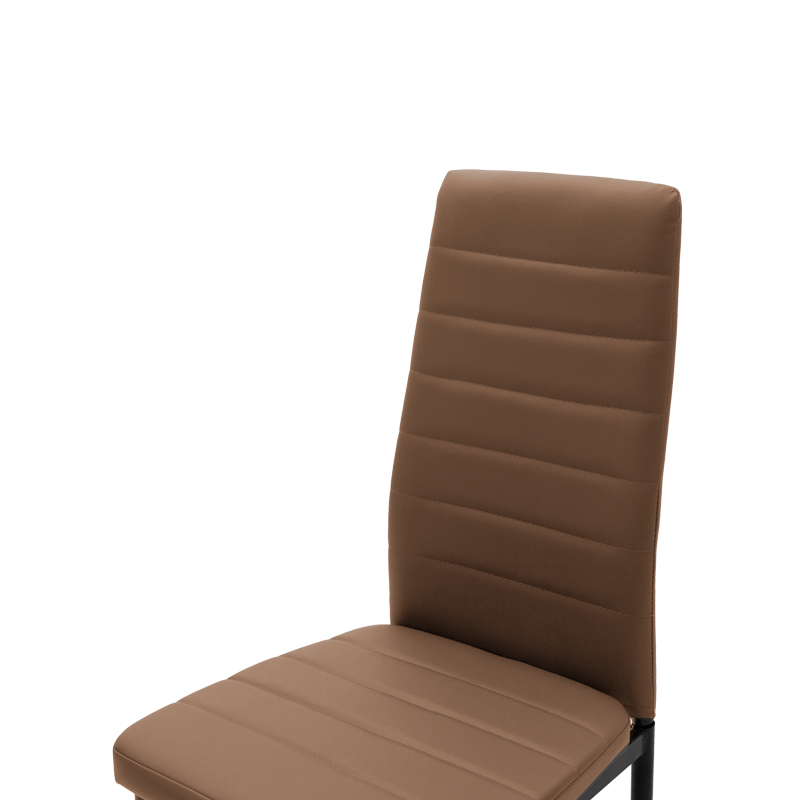 Karrige Parker pakoworld PU kafe-këmbë e zezë 42x48x98cm
