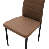 Karrige Parker pakoworld PU kafe-këmbë e zezë 42x48x98cm
