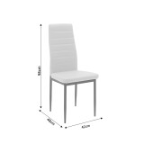 Karrige Parker pakoworld PU kafe-këmbë e zezë 42x48x98cm