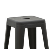 Stol bari Utopia pakoworld metal i zi mat 42x42x76cm
