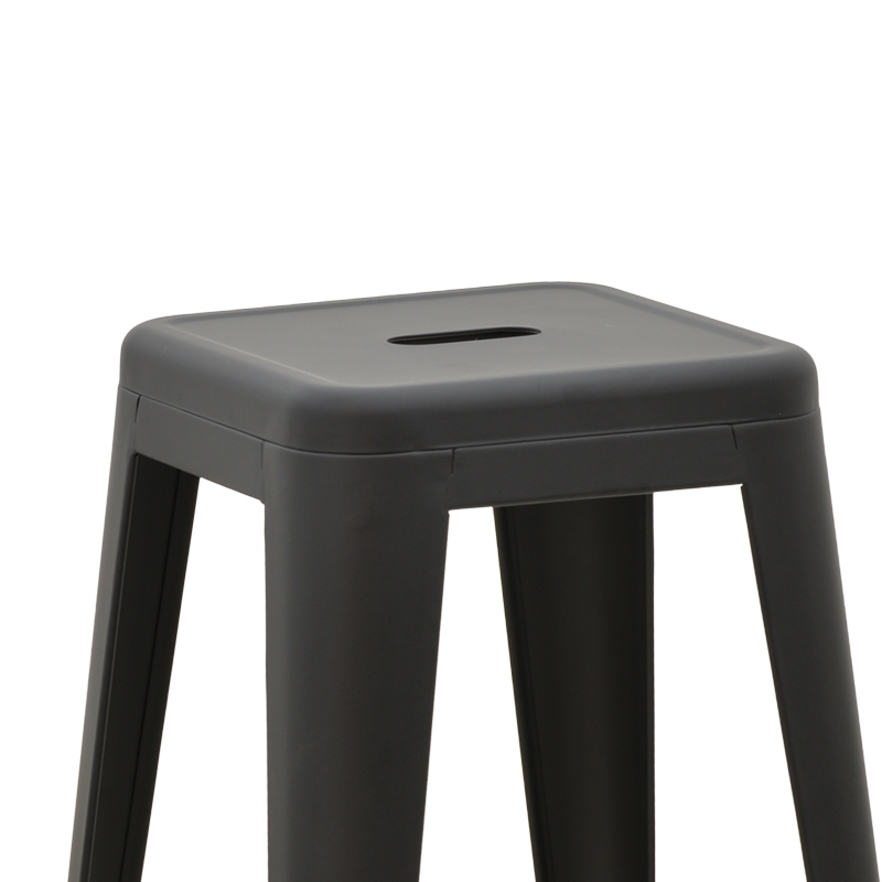 Stol bari Utopia pakoworld metal i zi mat 42x42x76cm